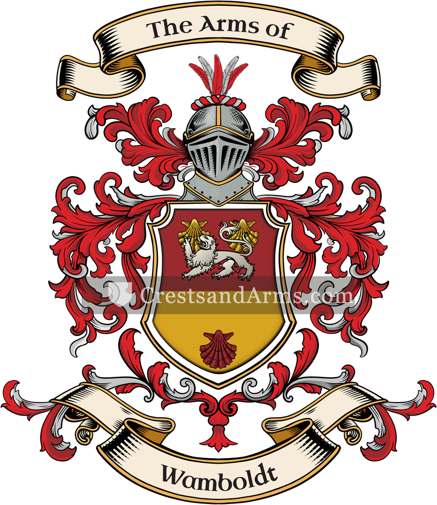 The Wamboldt coat of arms, drawn from the recorded blazon