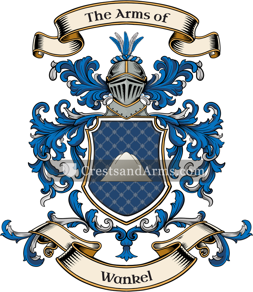 The Wankel coat of arms, drawn from the recorded blazon