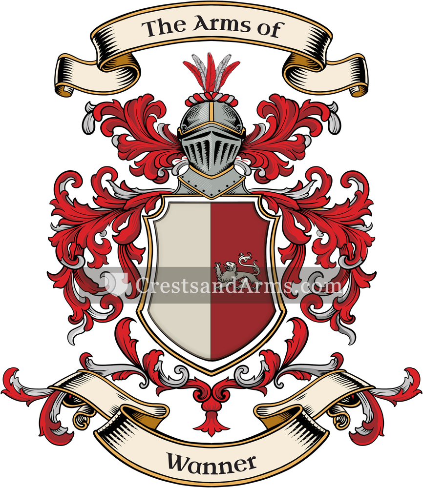 The Wanner coat of arms, drawn from the recorded blazon