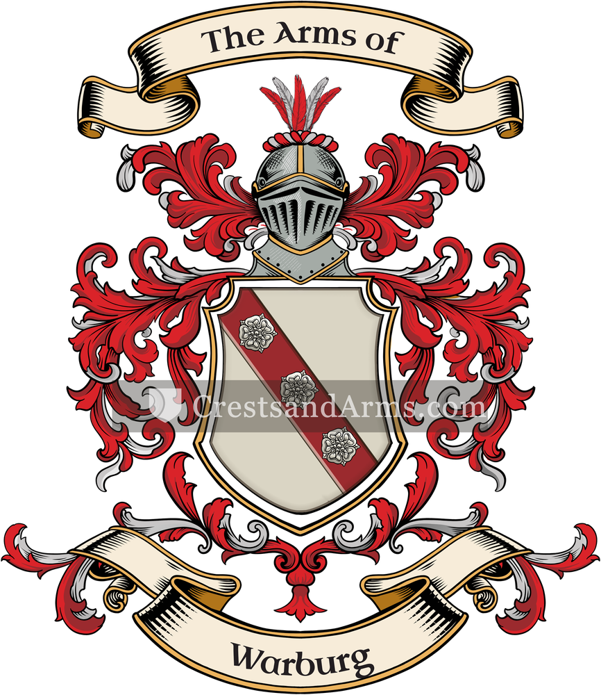 The Warburg coat of arms, drawn from the recorded blazon
