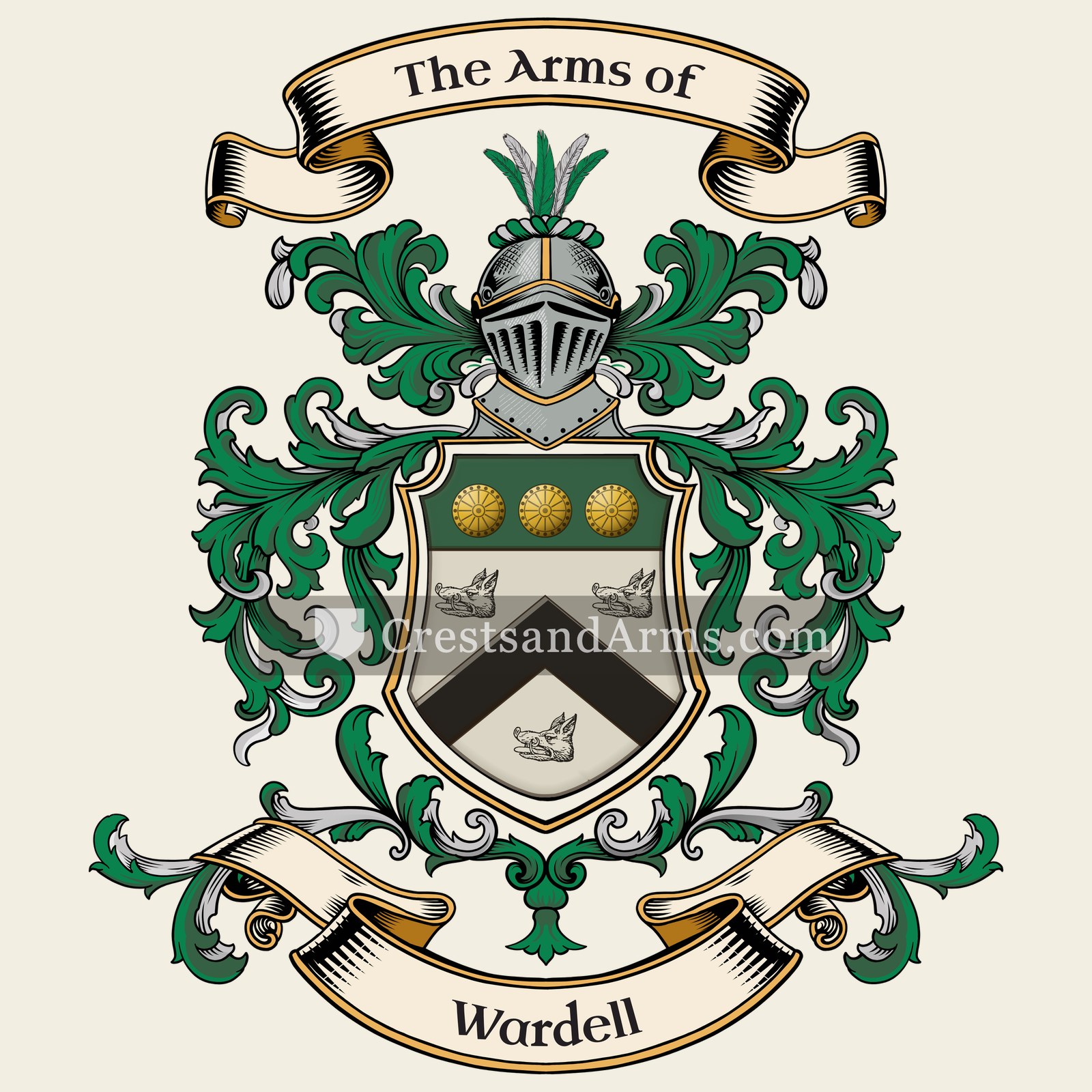 The Wardell coat of arms