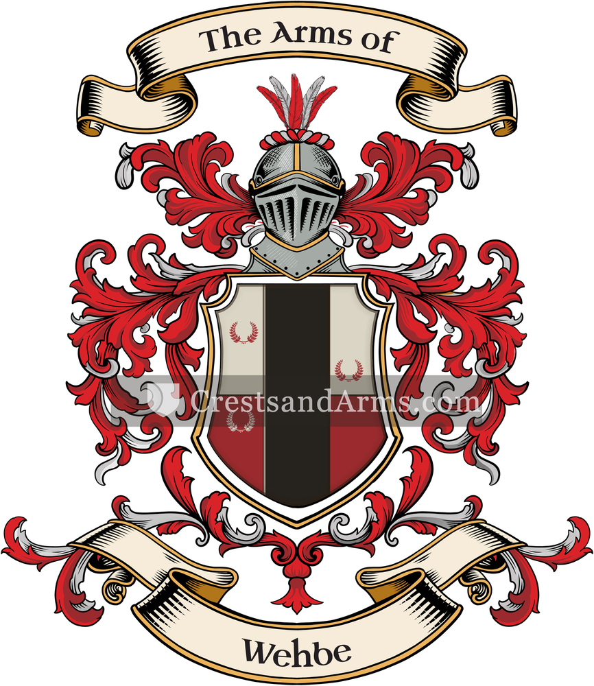 The Wehbe coat of arms, drawn from the recorded blazon