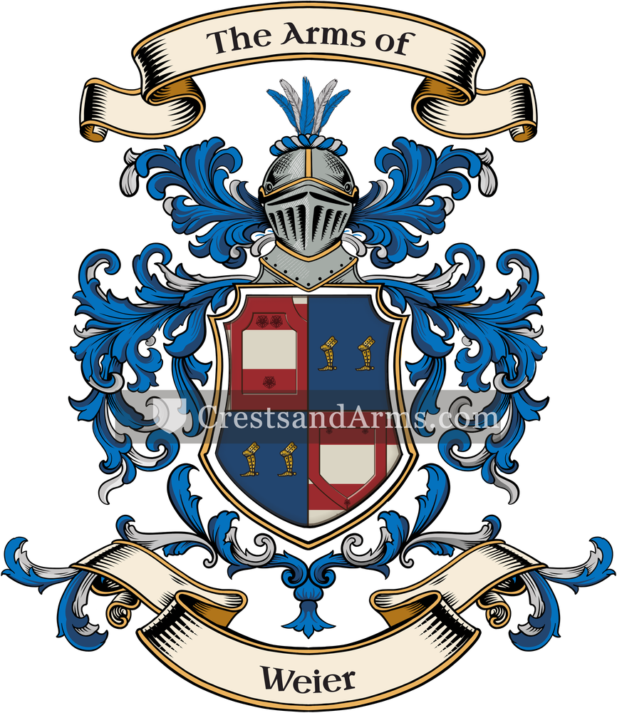 The Weier coat of arms, drawn from the recorded blazon
