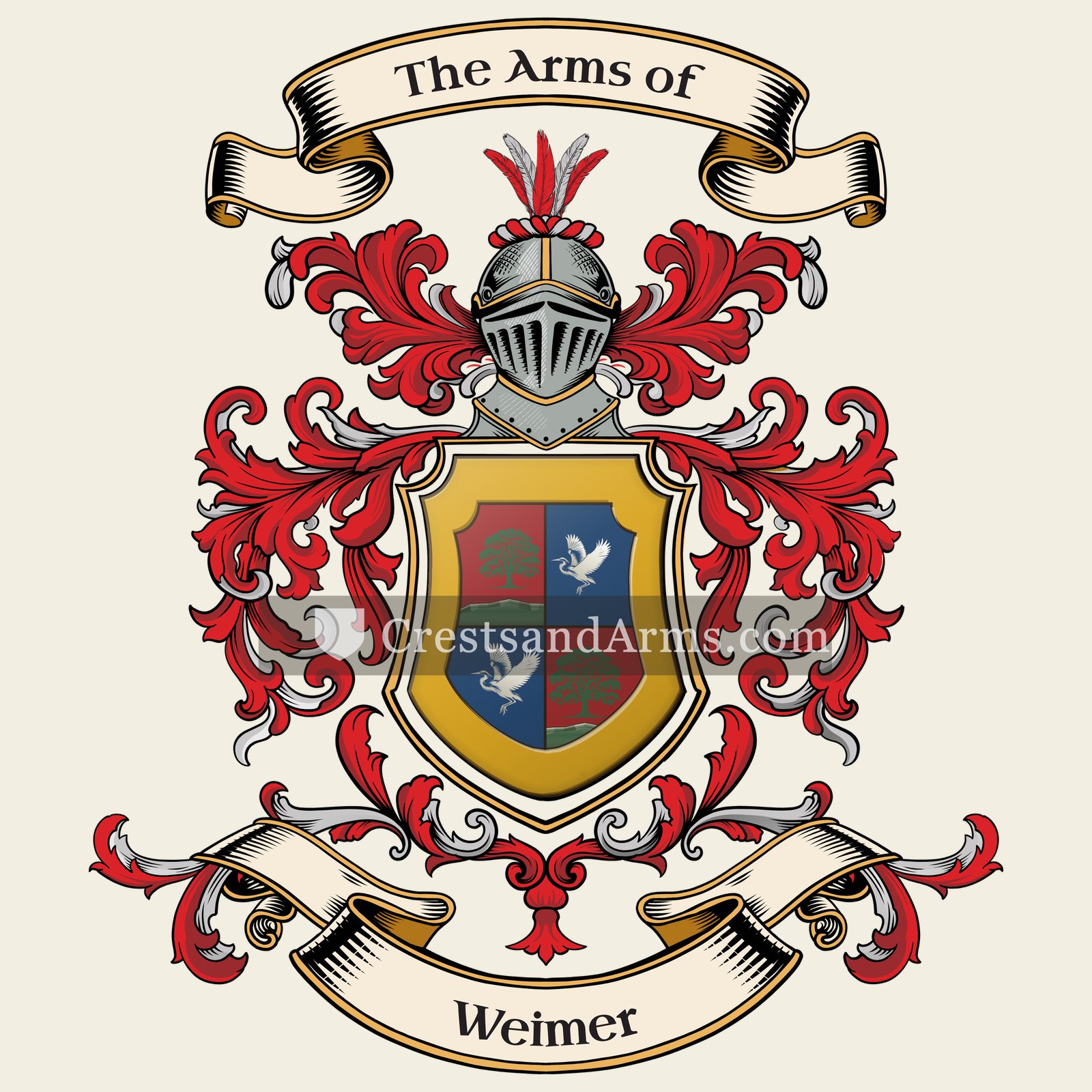 The Weimer coat of arms, drawn from the recorded blazon