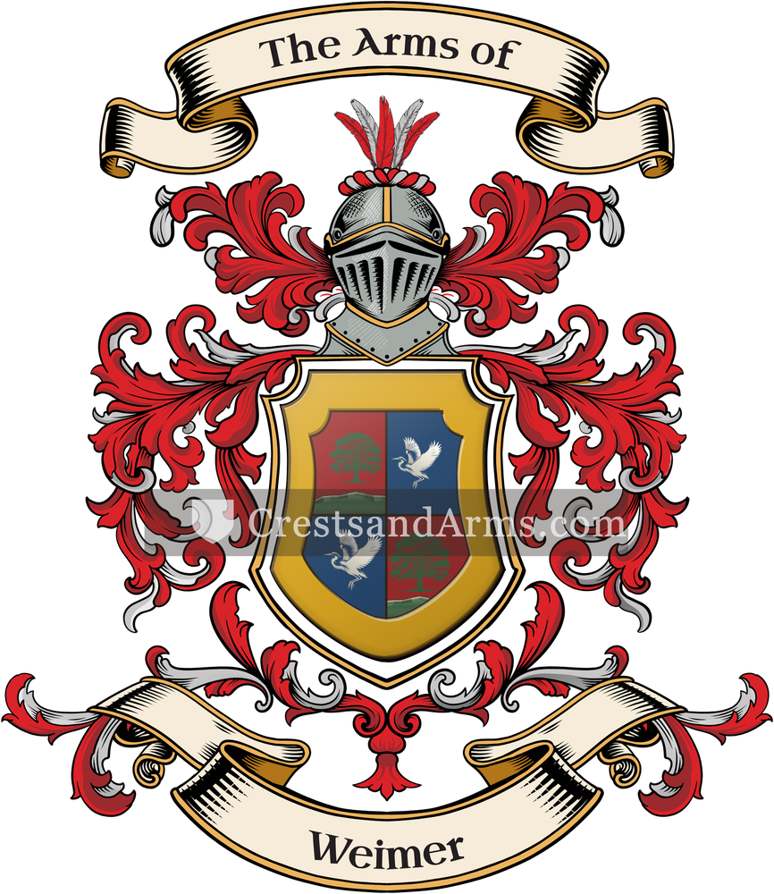 The Weimer coat of arms, drawn from the recorded blazon