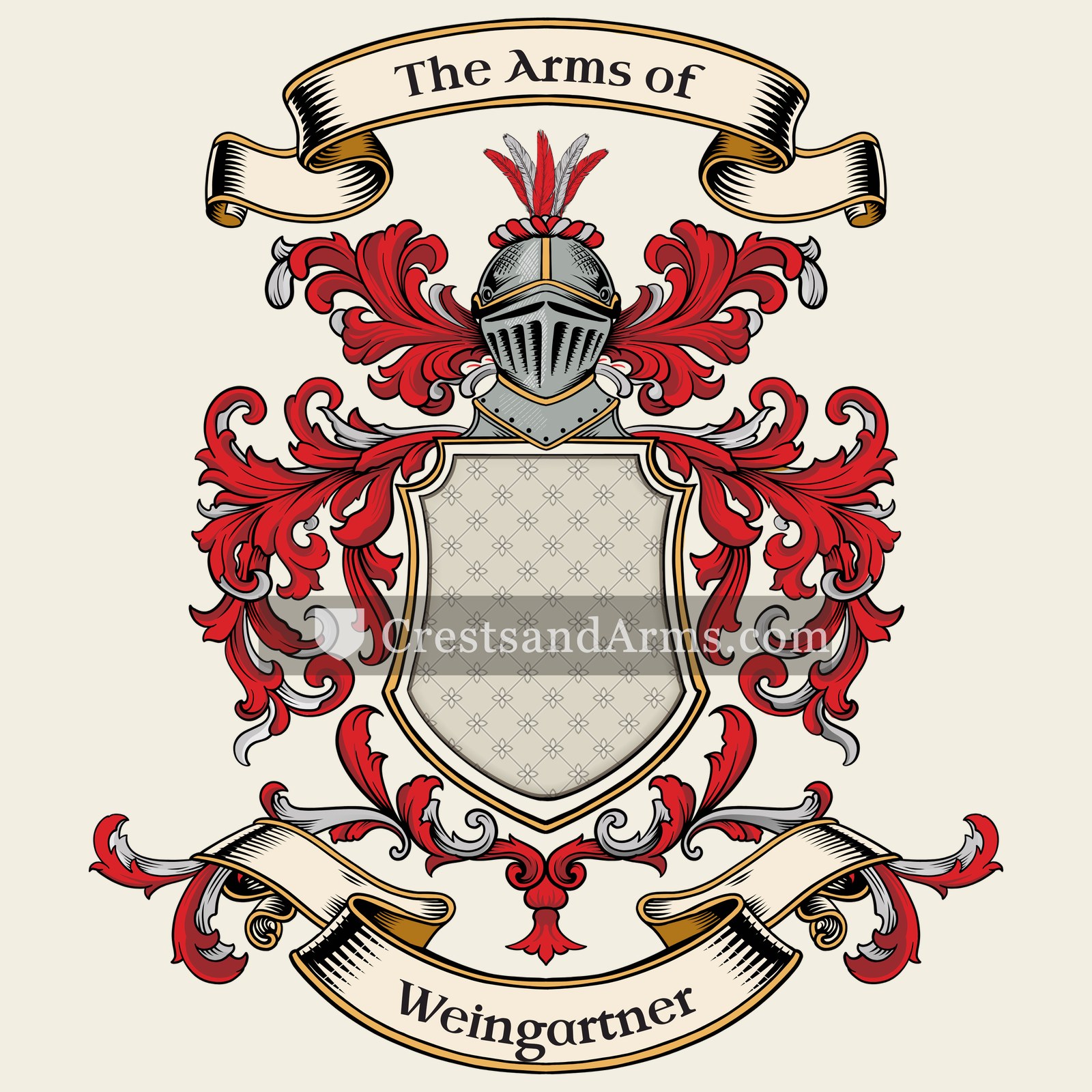 The Weingartner coat of arms, drawn from the recorded blazon