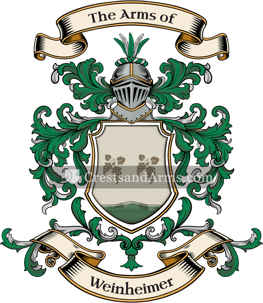 The Weinheimer coat of arms, drawn from the recorded blazon