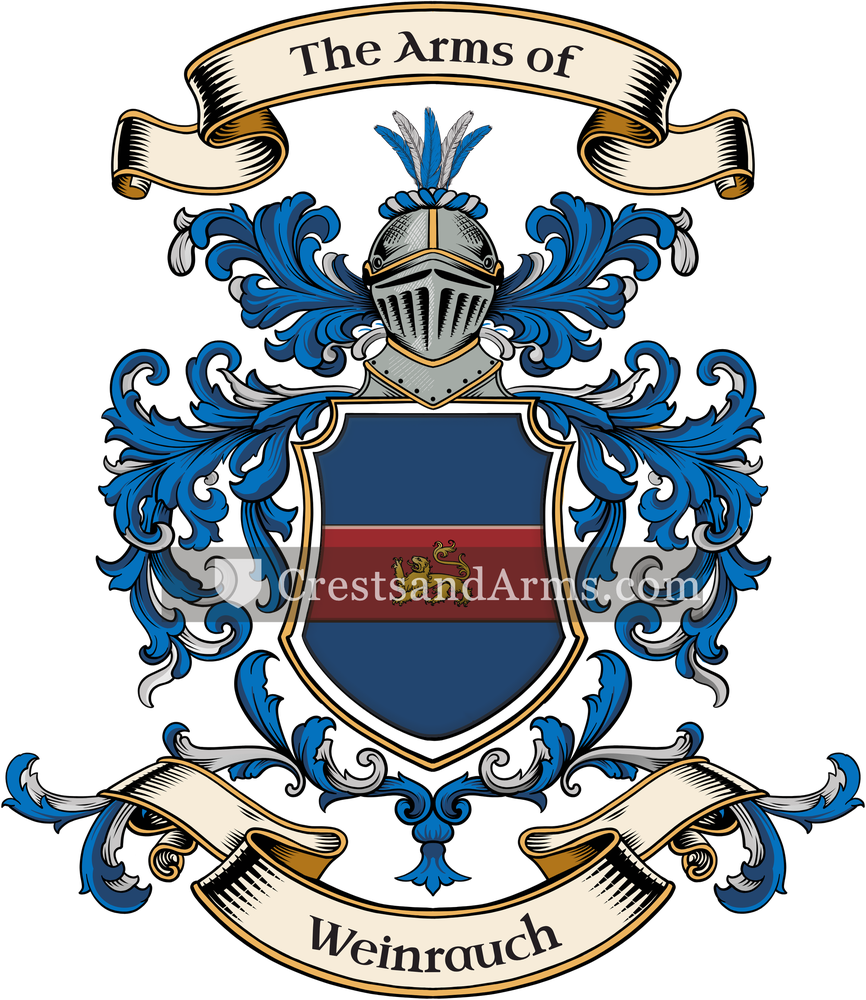 The Weinrauch coat of arms, drawn from the recorded blazon