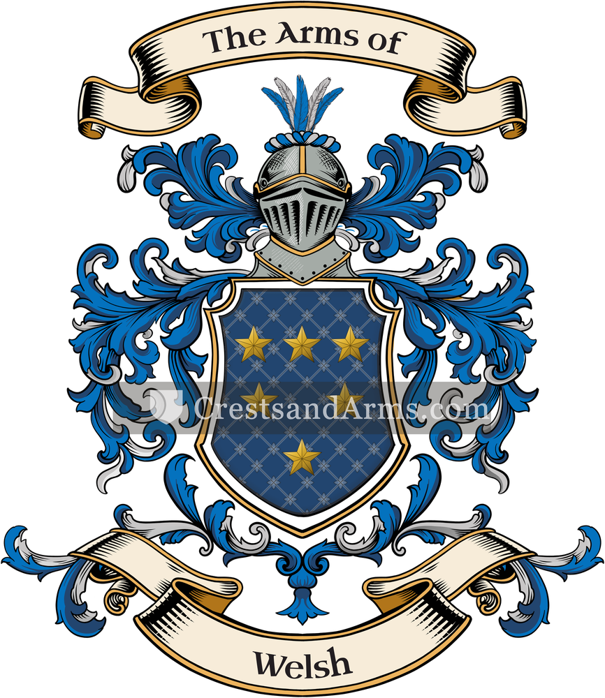The Welsh coat of arms, drawn from the recorded blazon