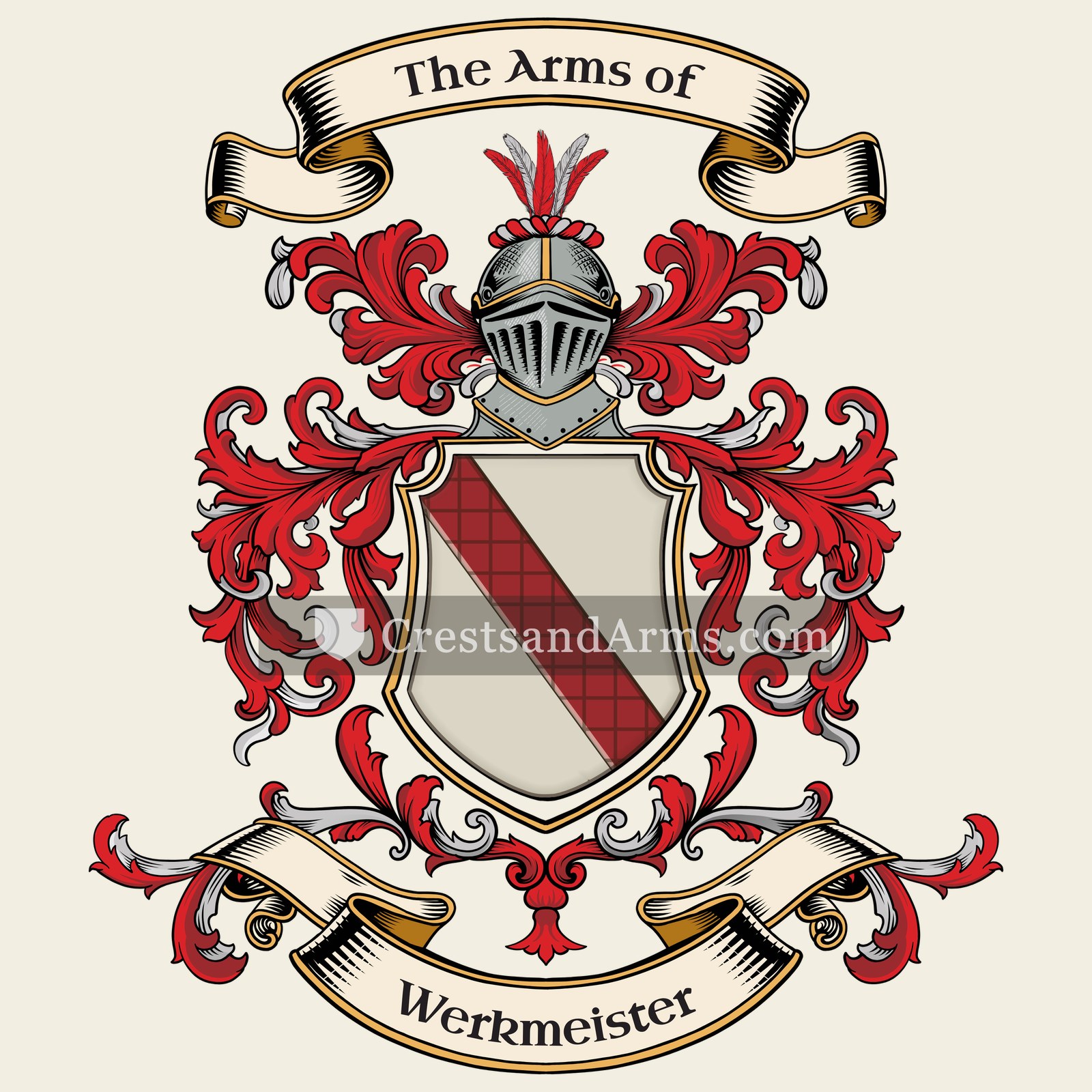 The Werkmeister coat of arms, drawn from the recorded blazon