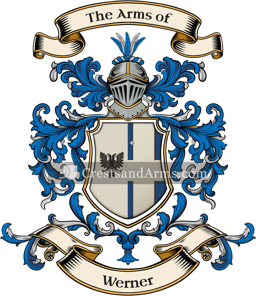 The Werner coat of arms, drawn from the recorded blazon