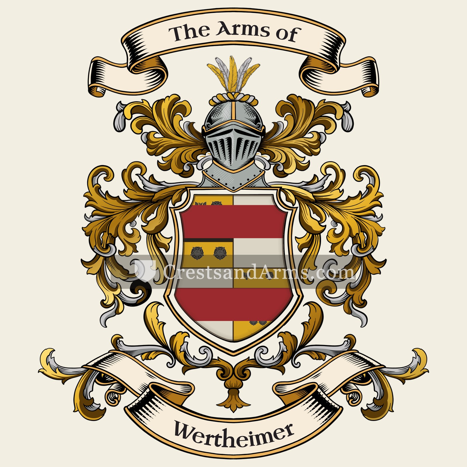 The Wertheimer coat of arms, drawn from the recorded blazon