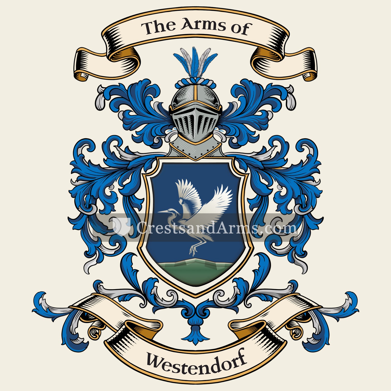 The Westendorf coat of arms, drawn from the recorded blazon