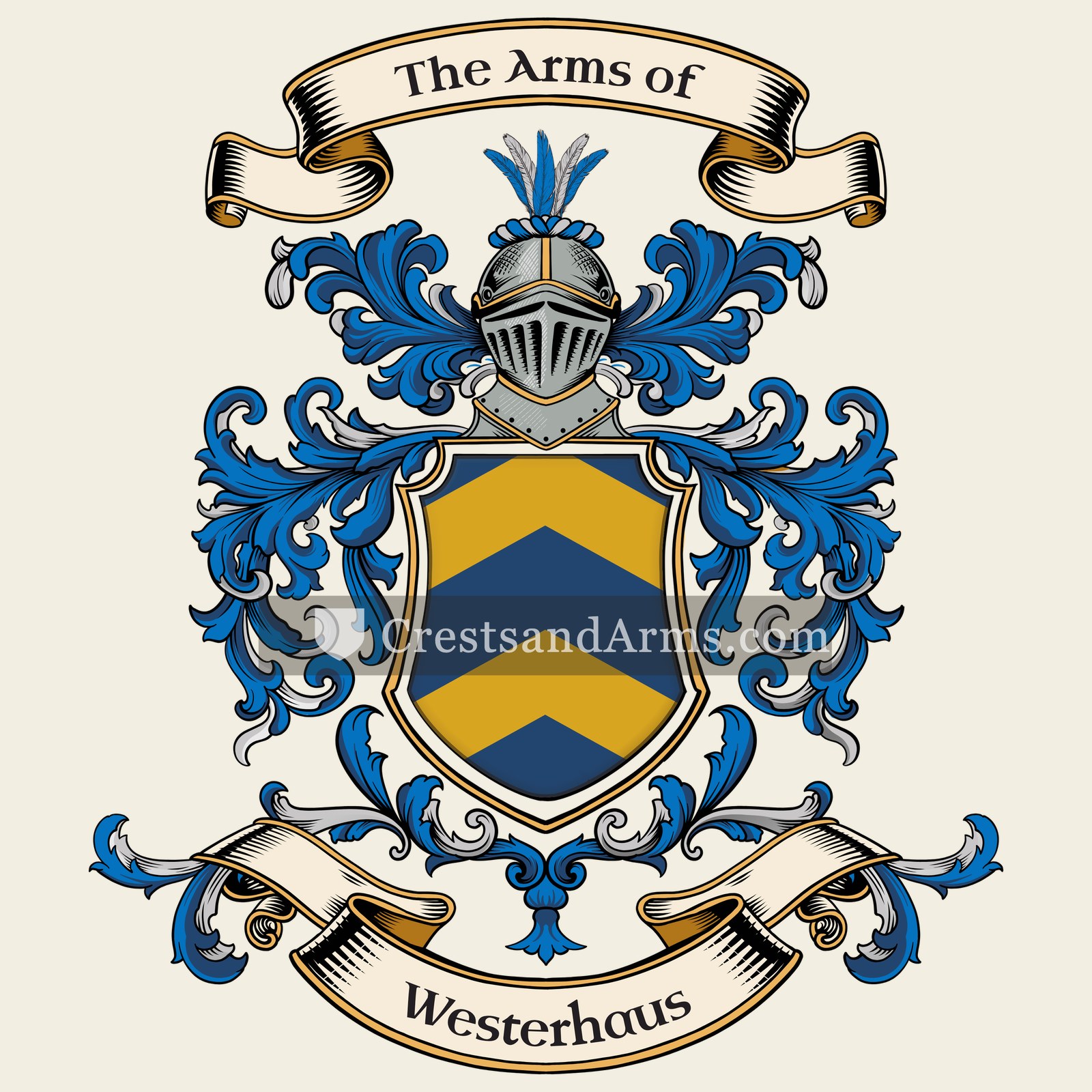 The Westerhaus coat of arms, drawn from the recorded blazon