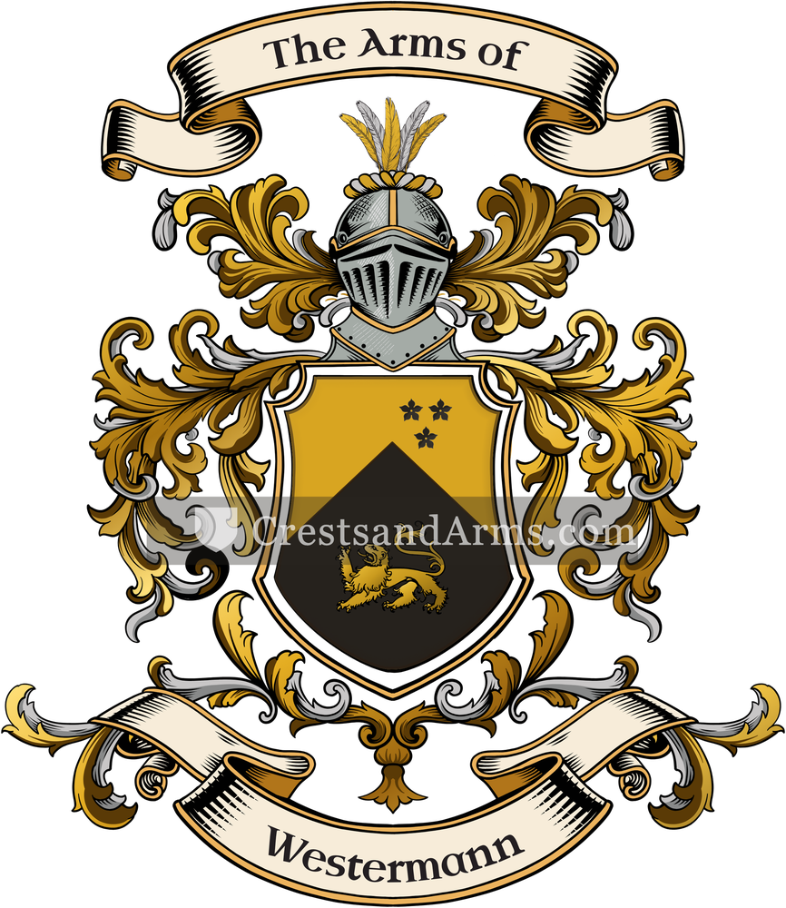 The Westermann coat of arms, drawn from the recorded blazon