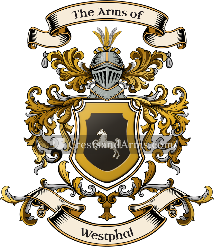 The Westphal coat of arms, drawn from the recorded blazon