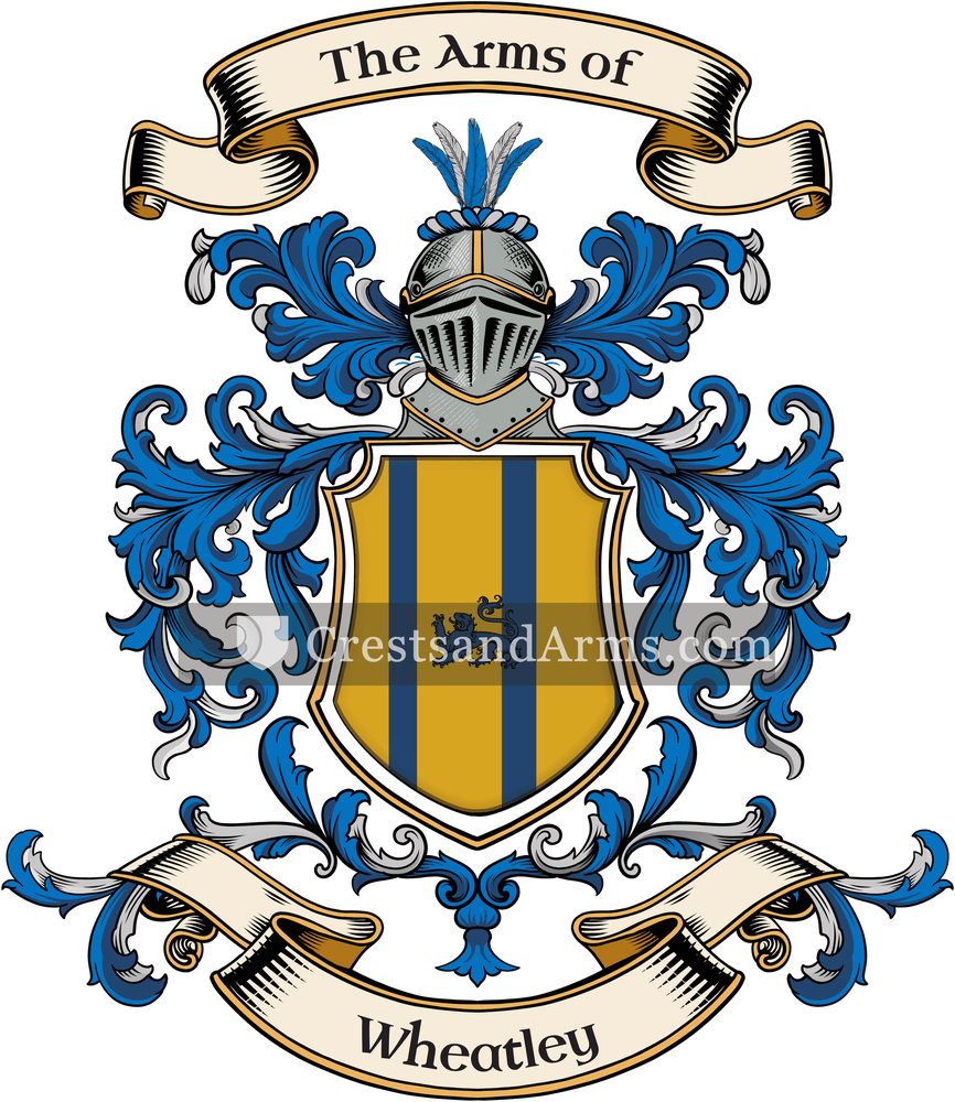 The Wheatley coat of arms, drawn from the recorded blazon