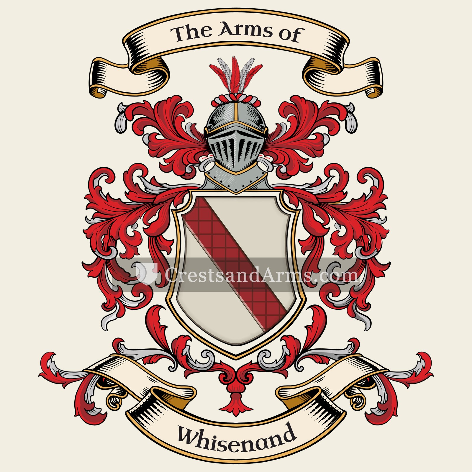 The Whisenand coat of arms, drawn from the recorded blazon