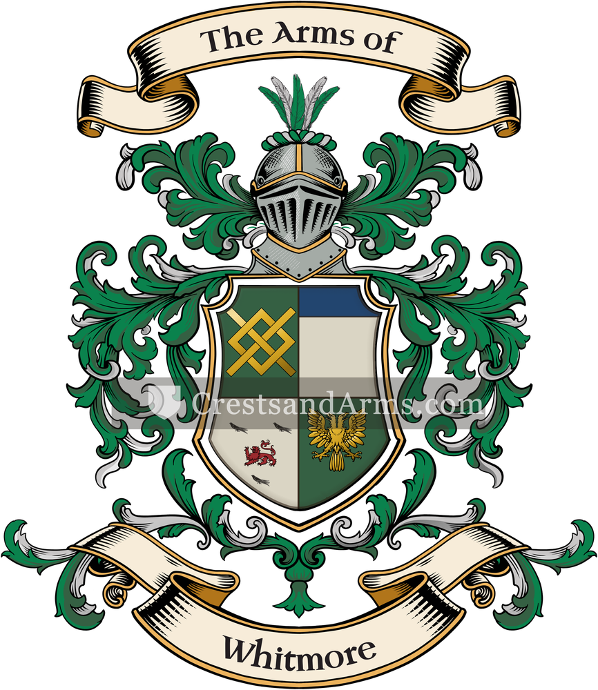 The Whitmore coat of arms, drawn from the recorded blazon