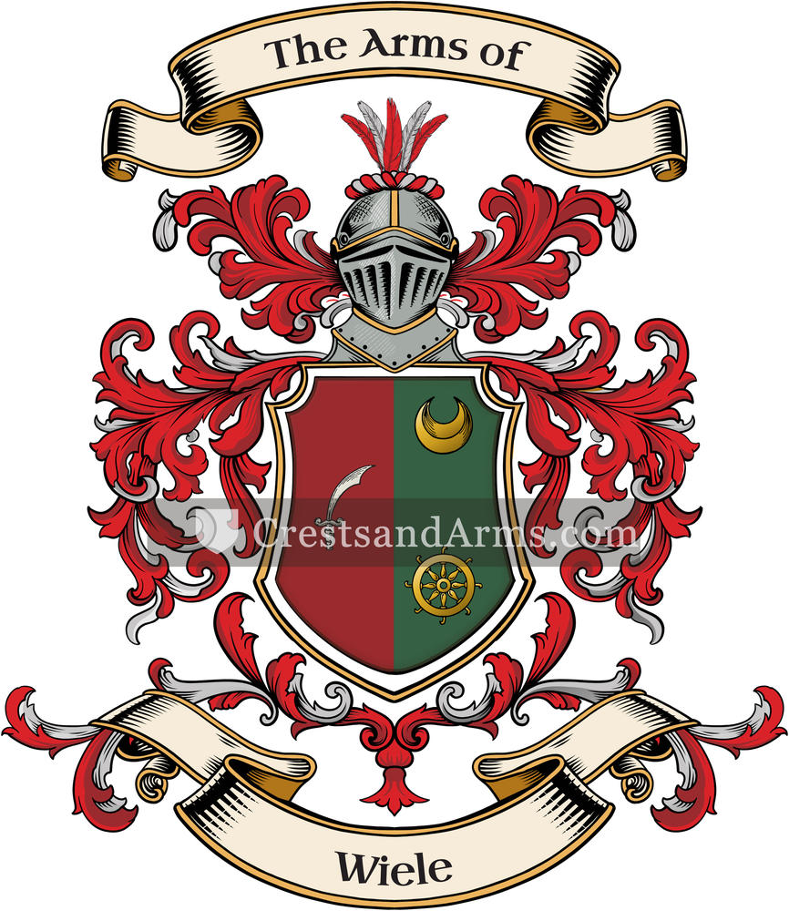 The Wiele coat of arms, drawn from the recorded blazon