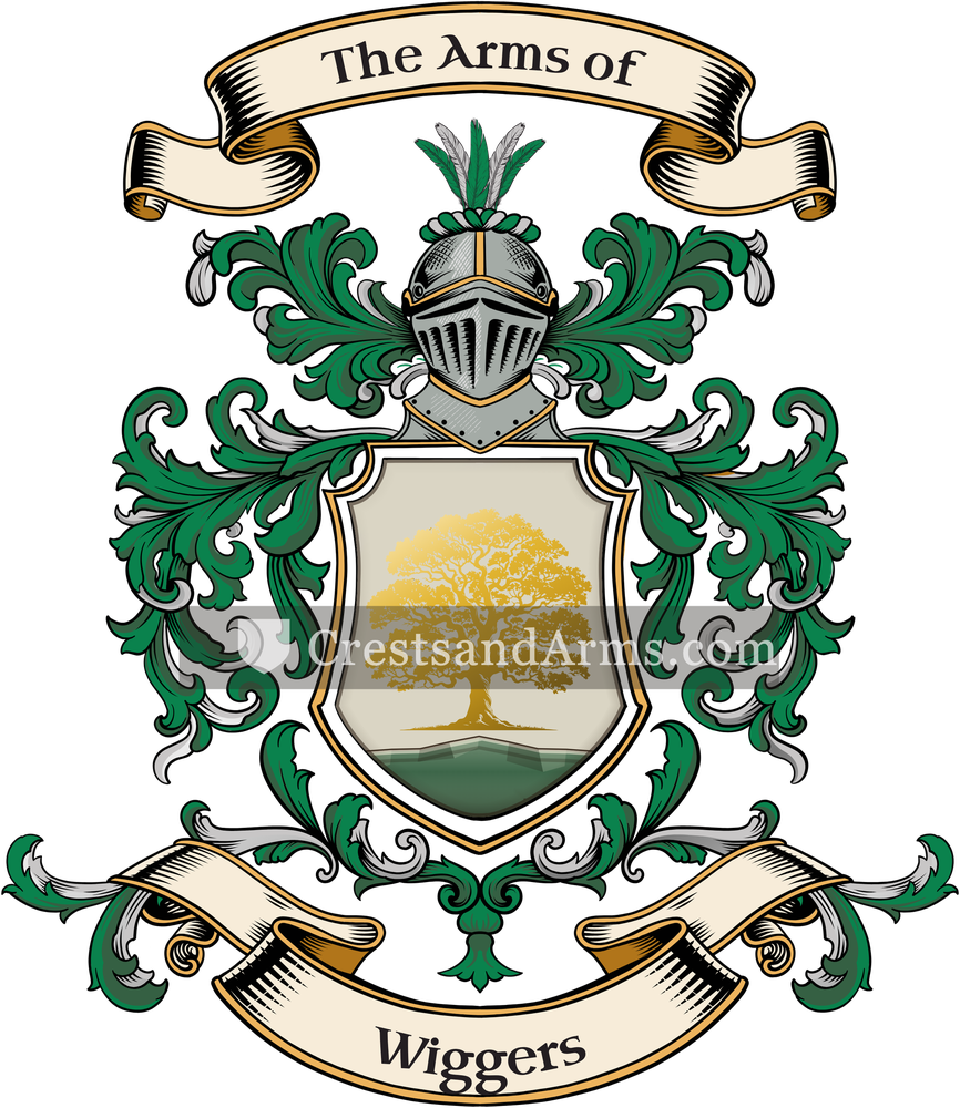 The Wiggers coat of arms, drawn from the recorded blazon