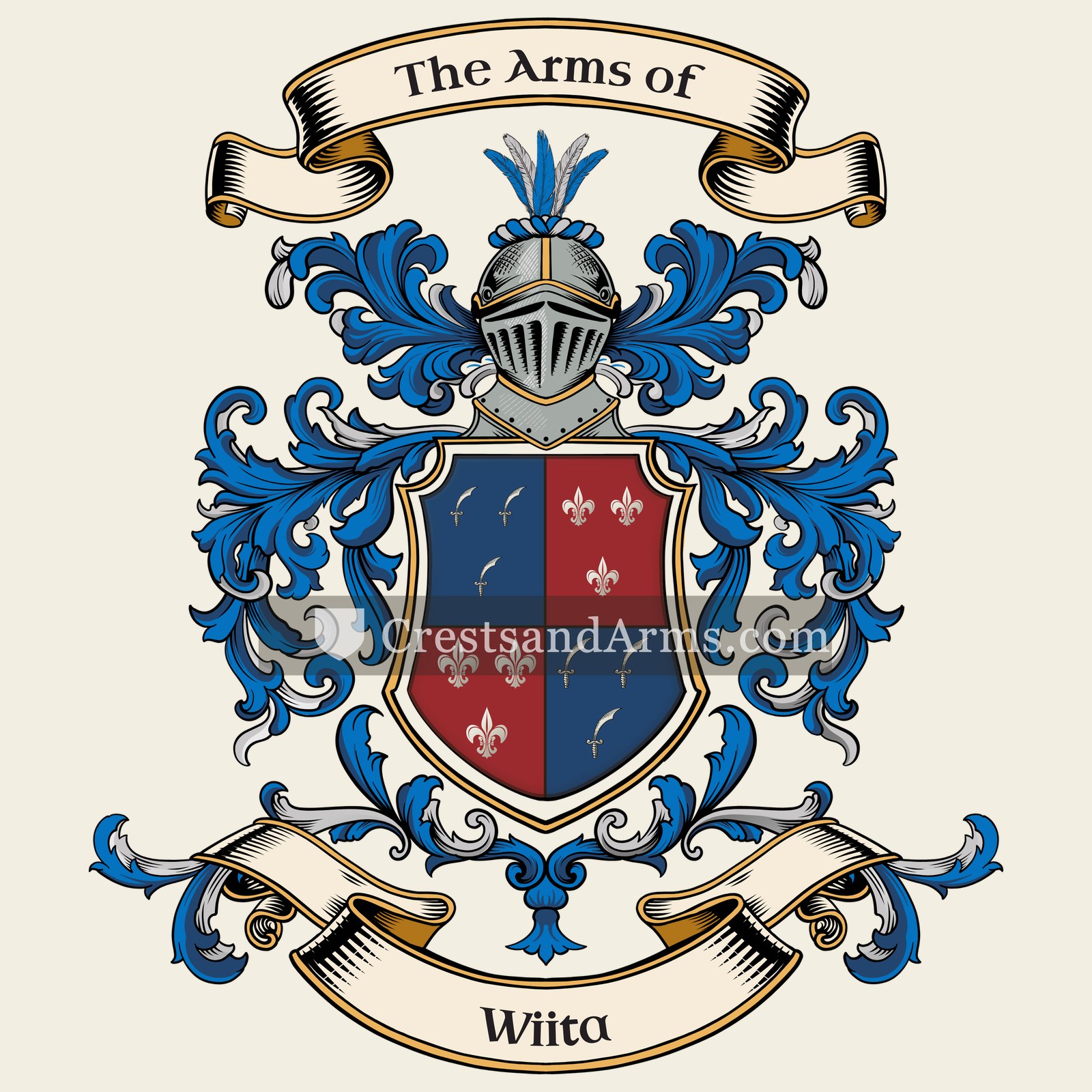 The Wiita coat of arms, drawn from the recorded blazon
