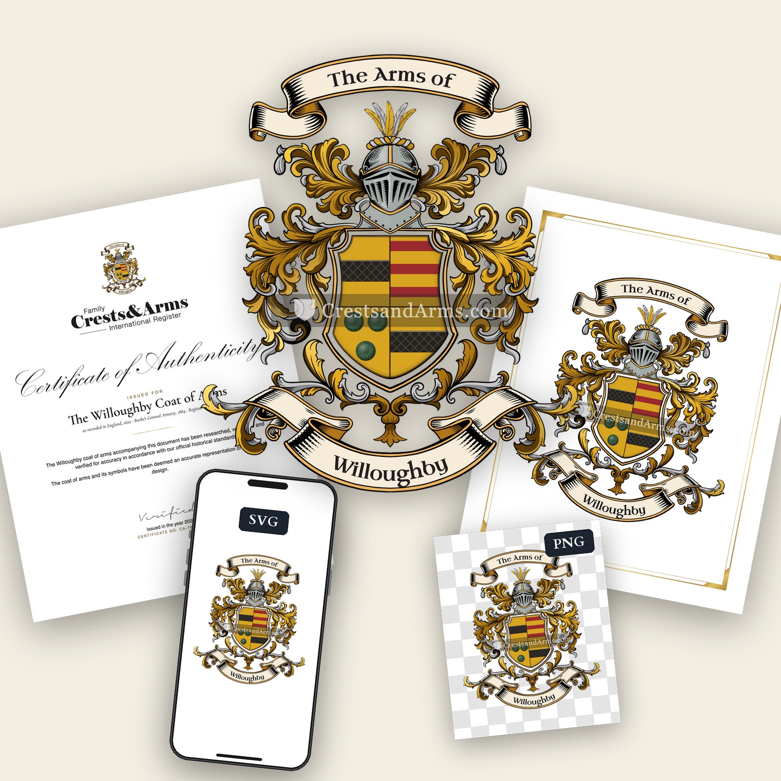 The Willoughby coat of arms