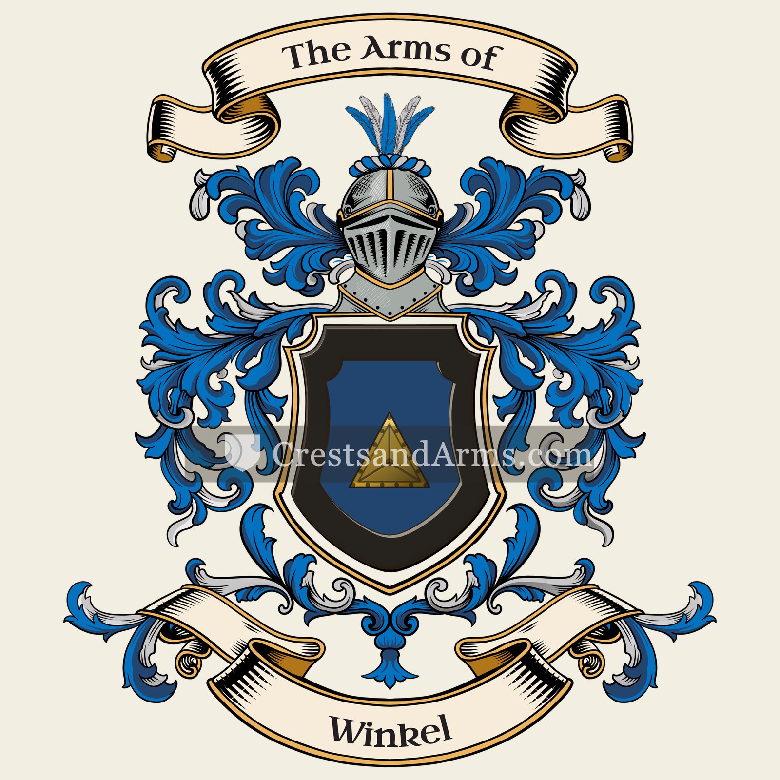 The Winkel coat of arms, drawn from the recorded blazon