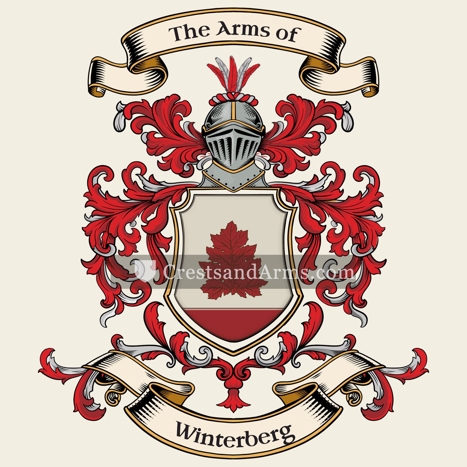 The Winterberg coat of arms, drawn from the recorded blazon