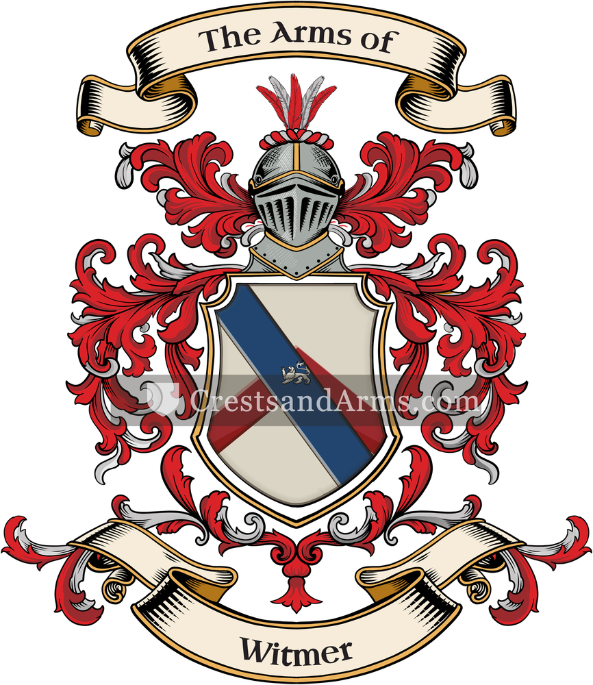 The Witmer coat of arms, drawn from the recorded blazon