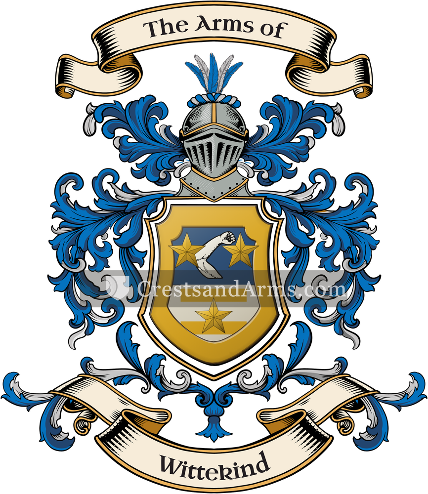 The Wittekind coat of arms, drawn from the recorded blazon
