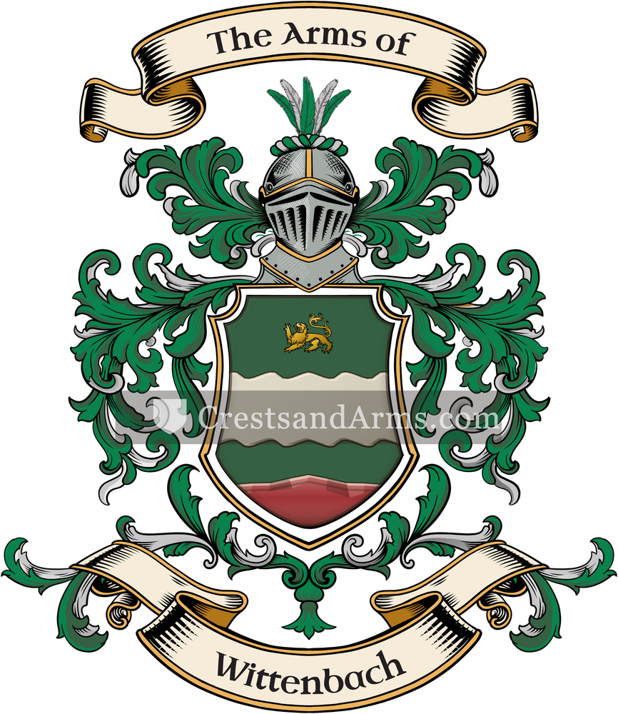 The Wittenbach coat of arms, drawn from the recorded blazon