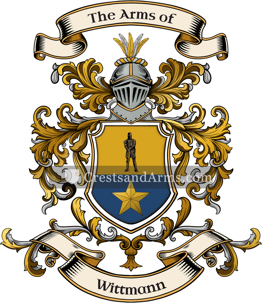 The Wittmann coat of arms, drawn from the recorded blazon