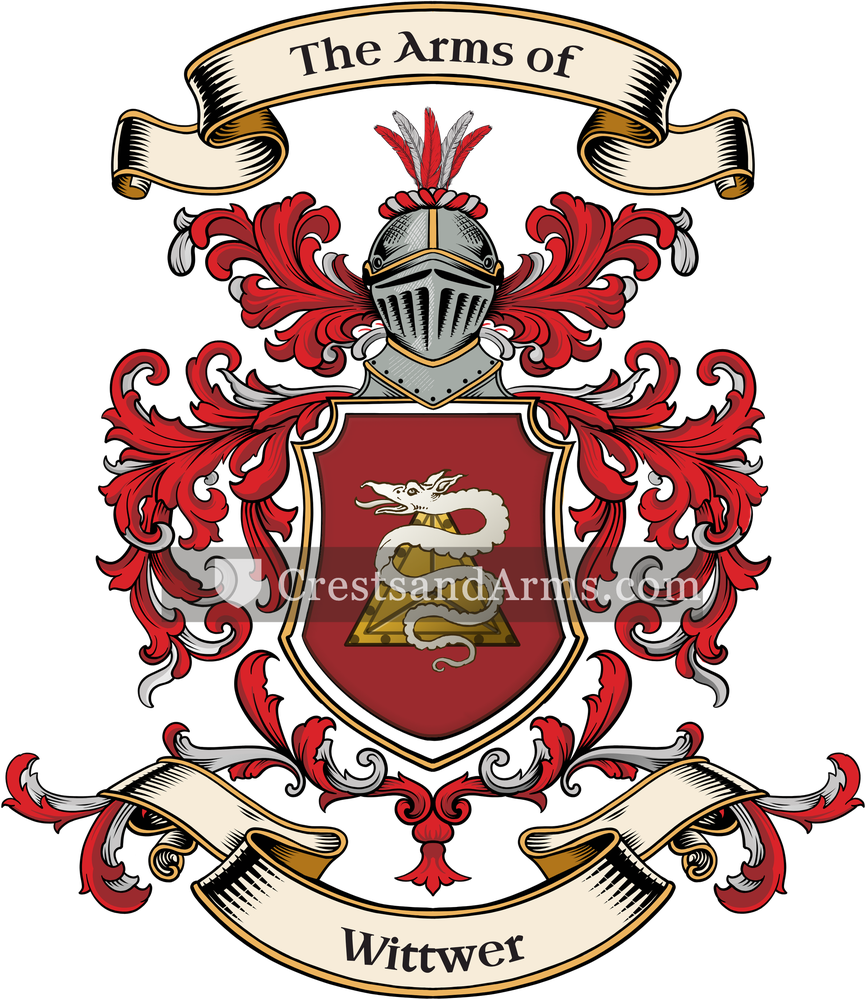 The Wittwer coat of arms, drawn from the recorded blazon
