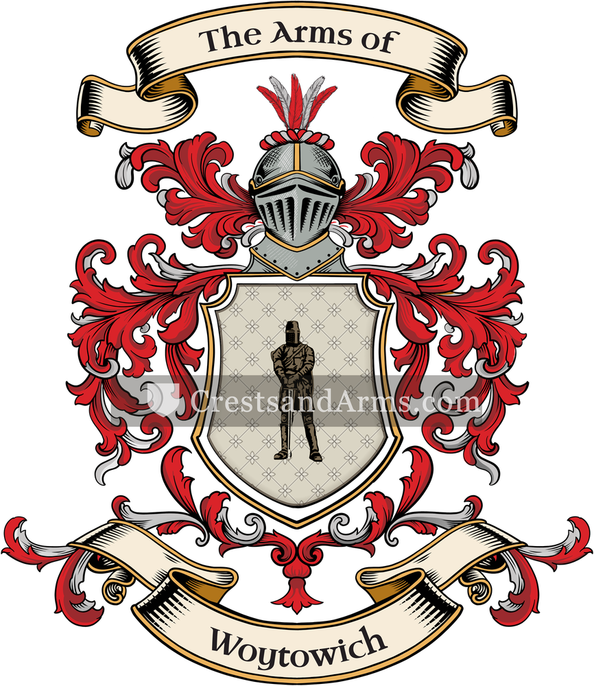 The Woytowich coat of arms, drawn from the recorded blazon