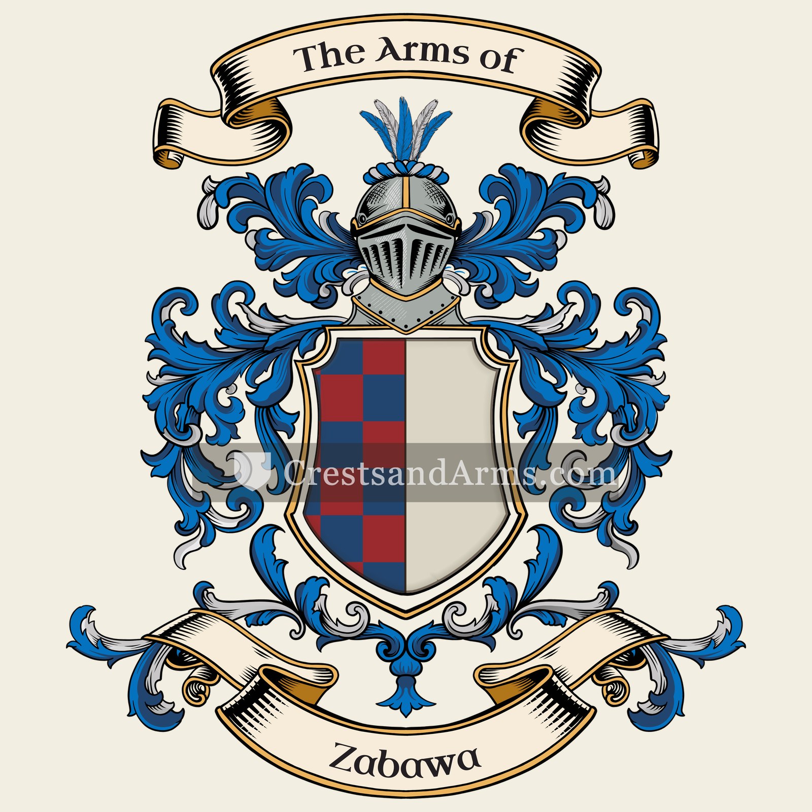 The Zabawa coat of arms, drawn from the recorded blazon