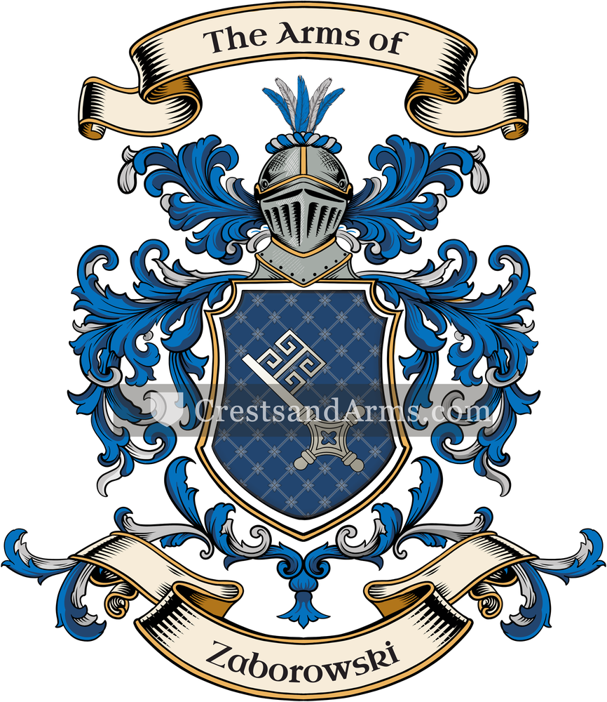 The Zaborowski coat of arms, drawn from the recorded blazon