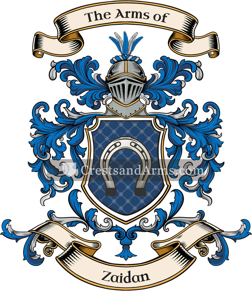 The Zaidan coat of arms, drawn from the recorded blazon