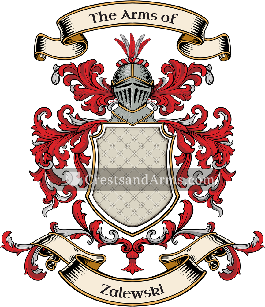 The Zalewski coat of arms, drawn from the recorded blazon