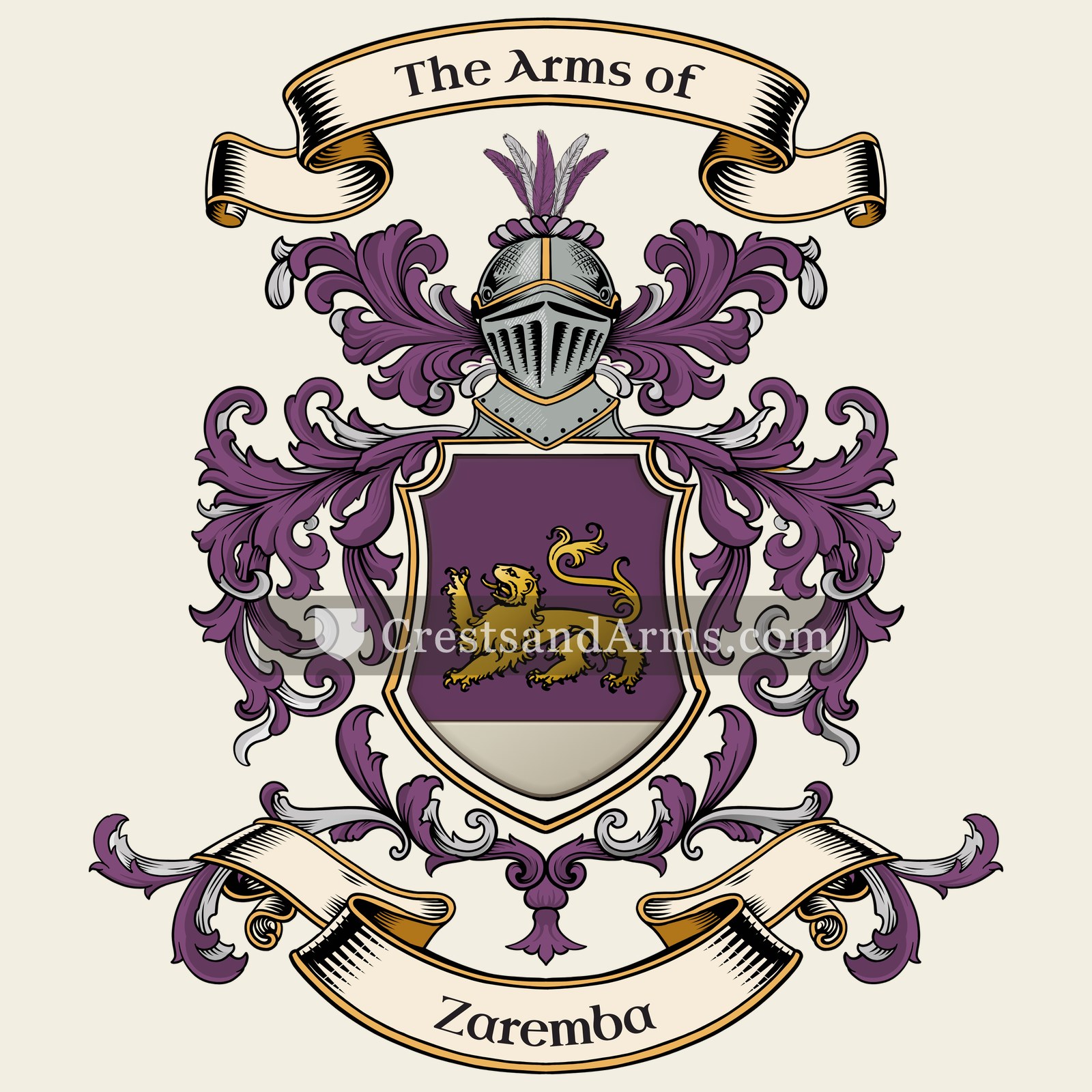 The Zaremba coat of arms, drawn from the recorded blazon