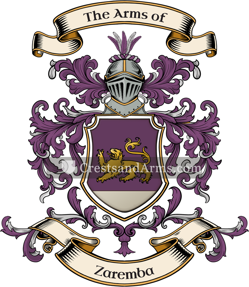 The Zaremba coat of arms, drawn from the recorded blazon