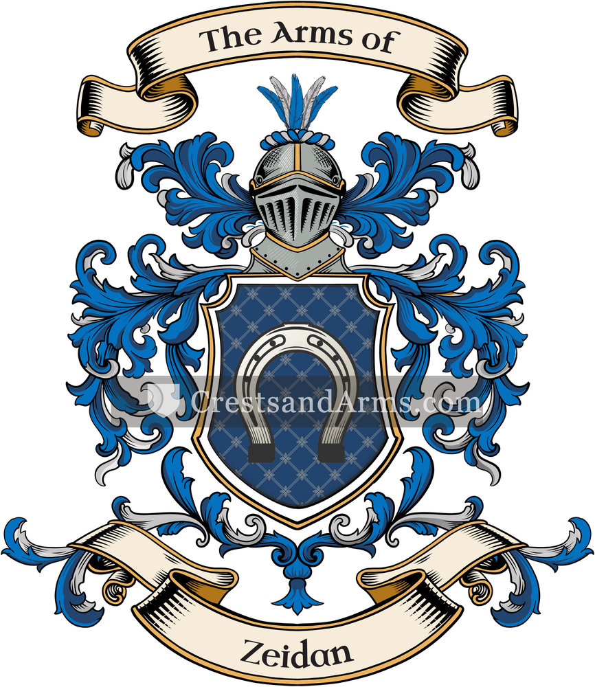 The Zeidan coat of arms, drawn from the recorded blazon