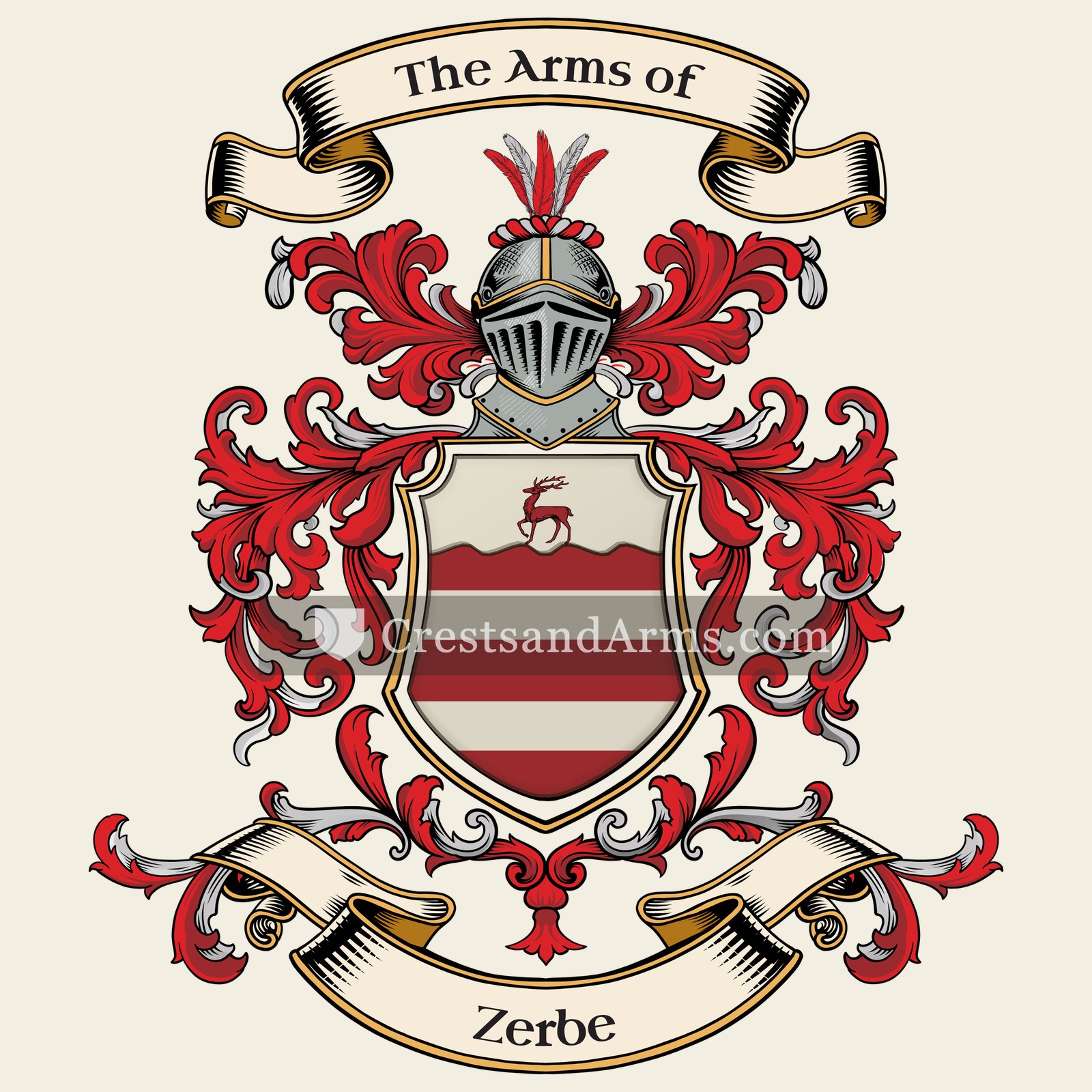 The Zerbe coat of arms