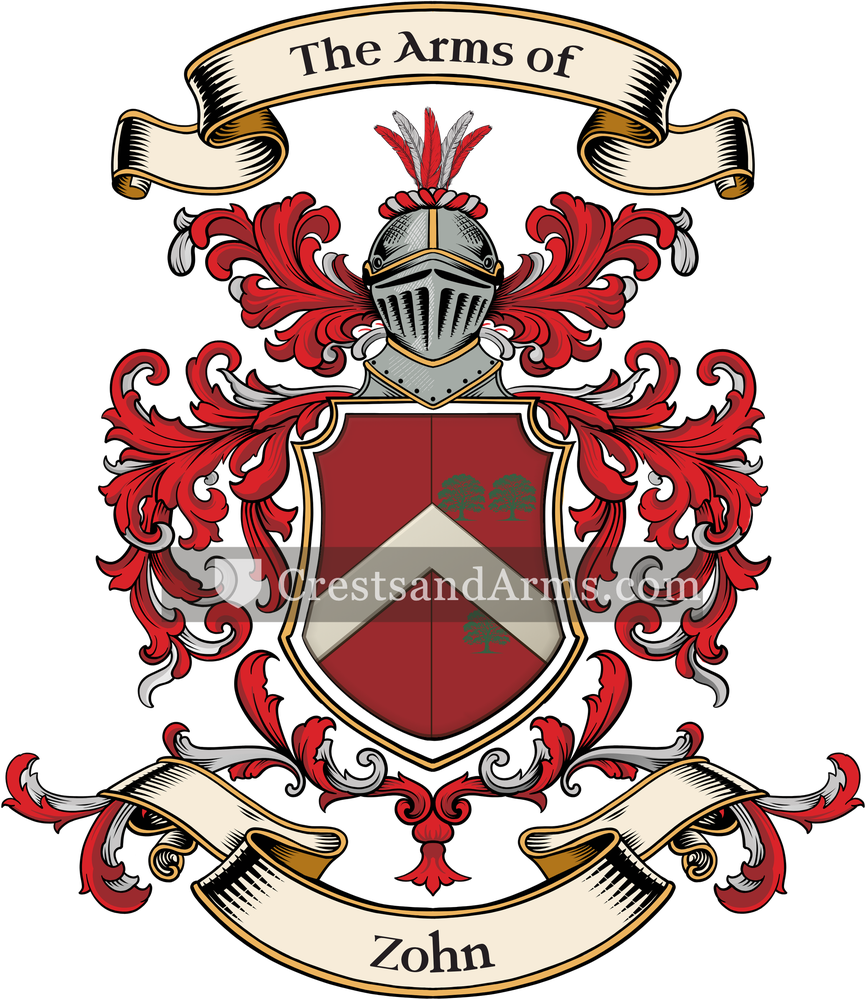 The Zohn coat of arms, drawn from the recorded blazon