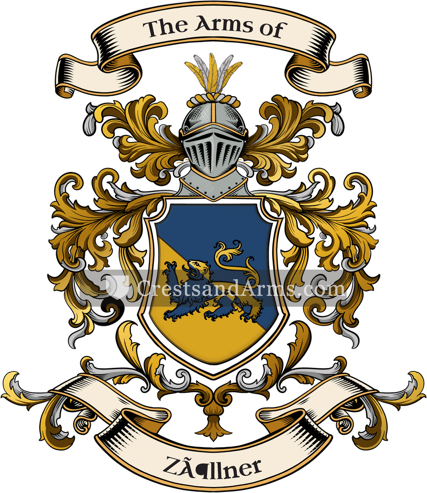 The Zöllner coat of arms, drawn from the recorded blazon