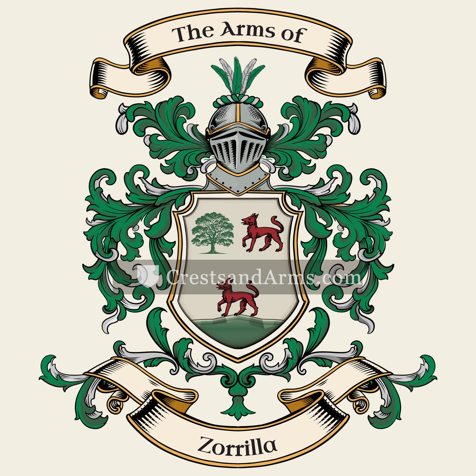 The Zorrilla coat of arms, drawn from the recorded blazon