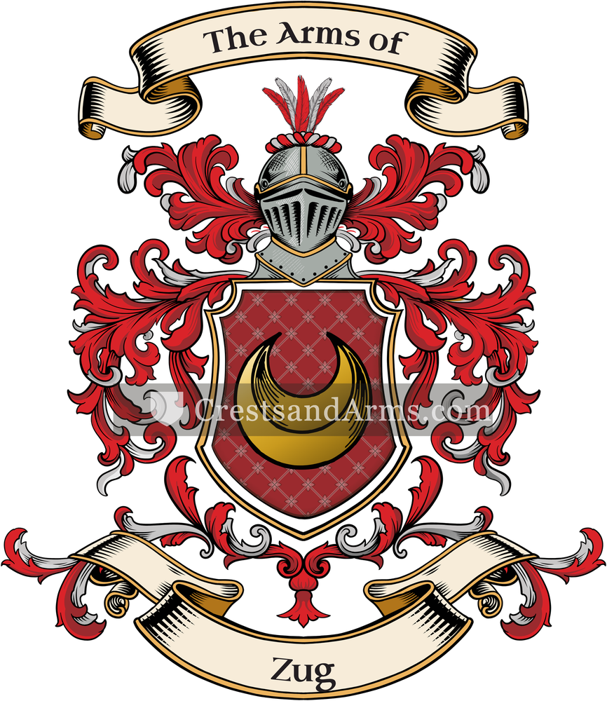 The Zug coat of arms, drawn from the recorded blazon