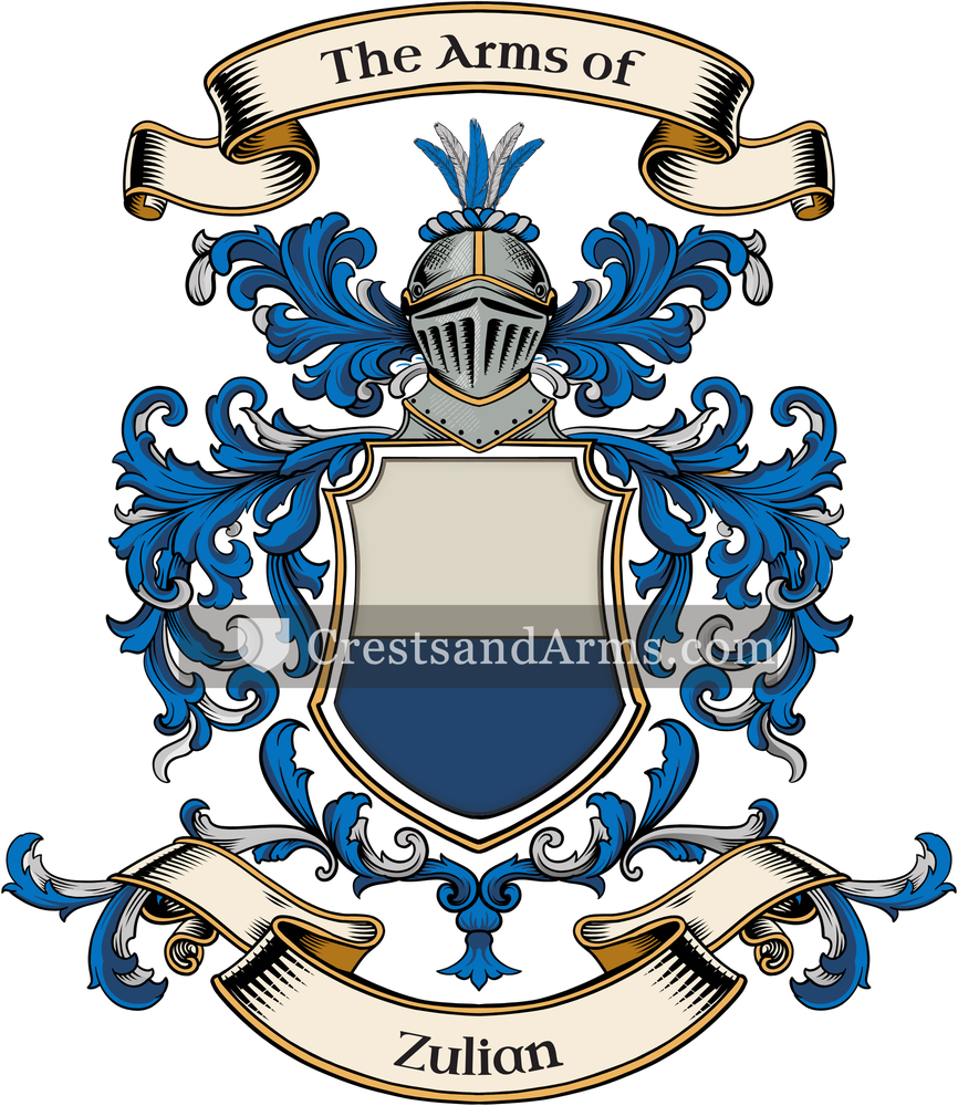 The Zulian coat of arms, drawn from the recorded blazon