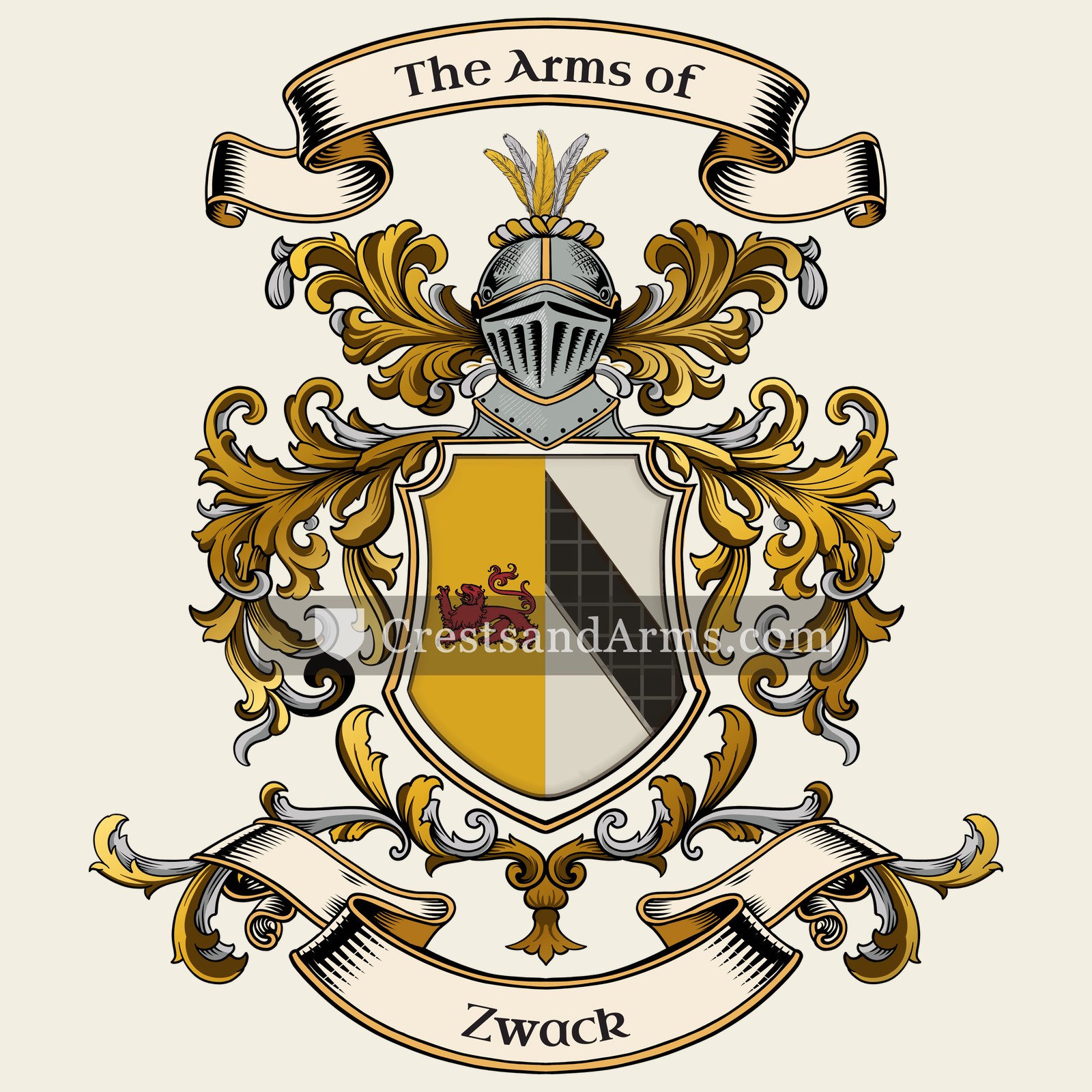 The Zwack coat of arms, drawn from the recorded blazon