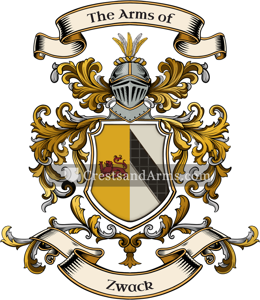 The Zwack coat of arms, drawn from the recorded blazon